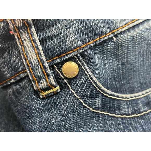 Escada sport Vintage Denim Skirt Blue Sz 36 S Cotton Logo Mini Knee Length - Picture 5 of 10